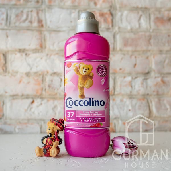 Кондиціонер для білизни Coccolino Perfume & Care Квітка тіаре червоні фрукти жасмин та ваніль 925 мл COC-J-925 фото